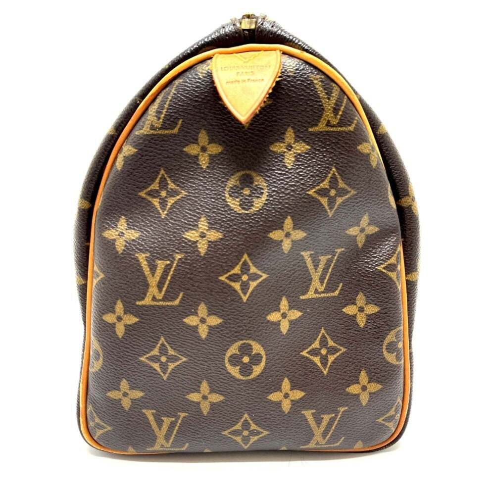 LOUIS VUITTON Authentic Brown Monogram Canvas Speedy 30 Boston Bag - Picture 4 of 16